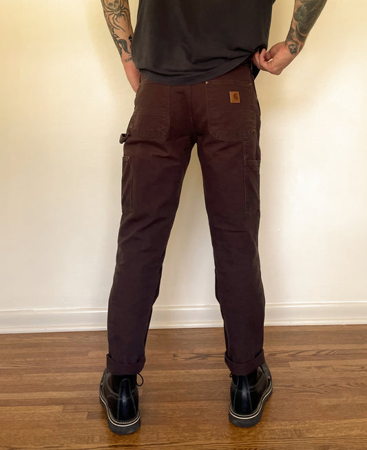 Custom Tailored Carhartt Double Front Pants Dark Brown