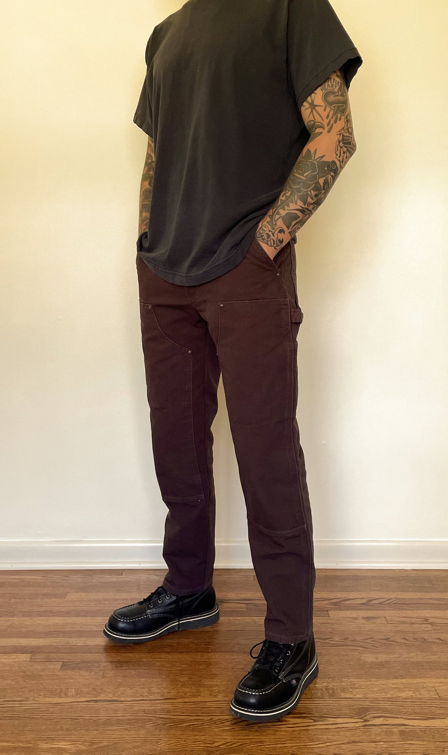 Custom Tailored Carhartt Double Front Pants Dark Brown